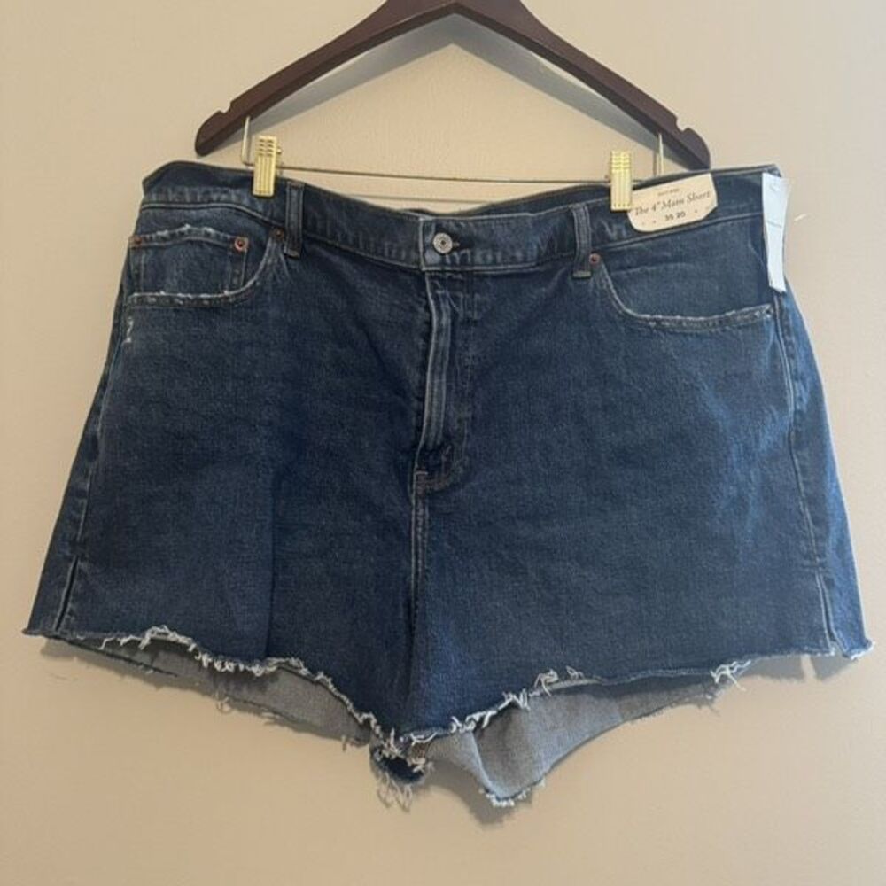 Abercrombie & Fitch Dark Blue Denim Cutoff Jean Shorts